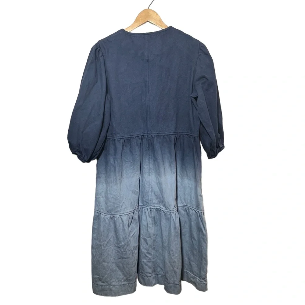 Ombré Denim Midi Parachute‎ Dress